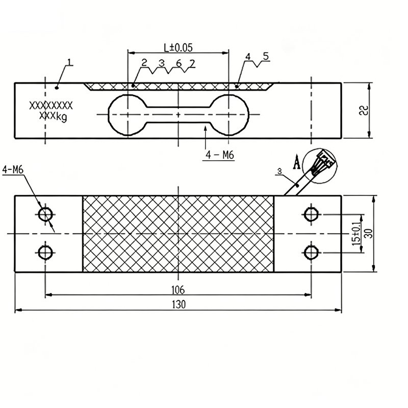 MLC601电子秤平行梁称重传感器100kg MLC601电子秤平行梁称重传感器100kg