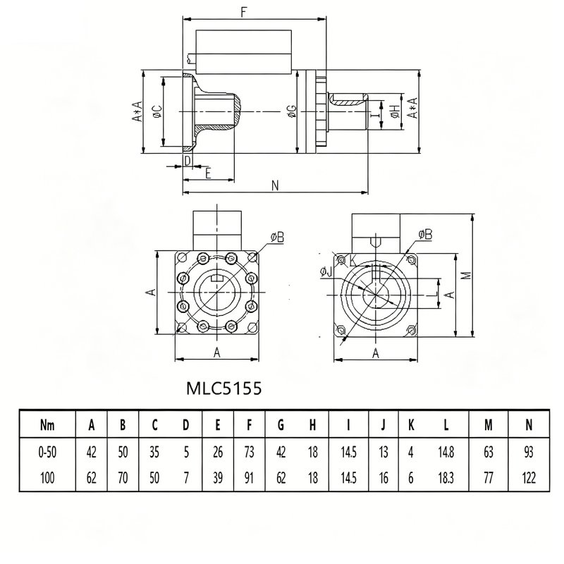 MLC5155 微型低速动态扭矩传感器 MLC5155 微型低速动态扭矩传感器