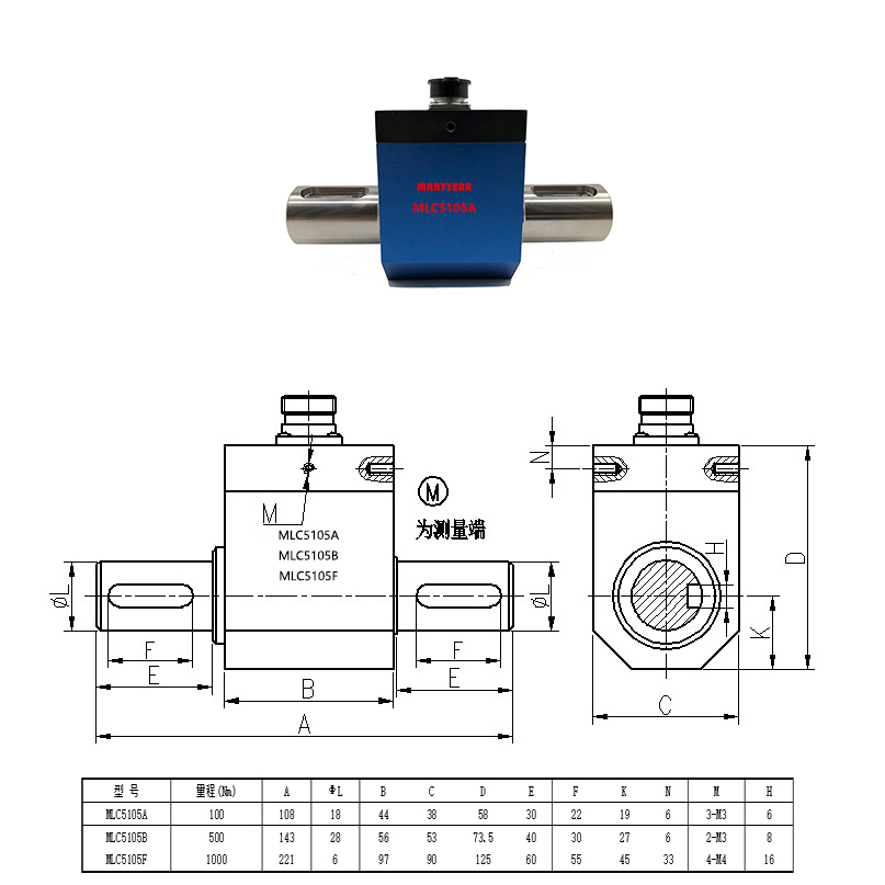 MLC5105A 马达扭矩传感器 动态轴式